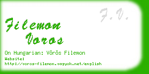 filemon voros business card