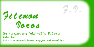 filemon voros business card